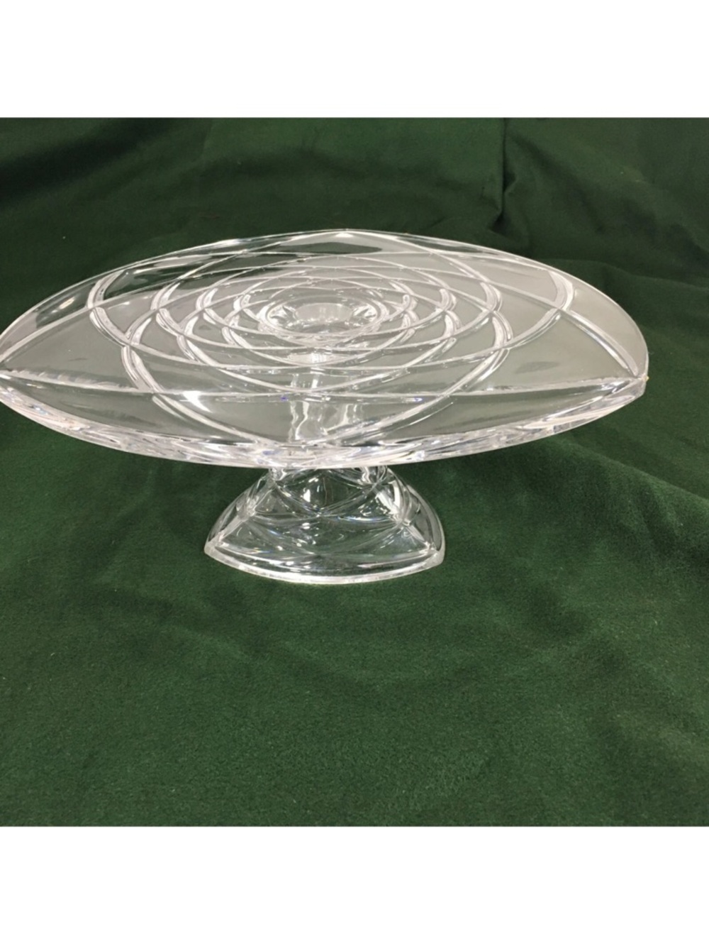 Clear Glass Pedestal Cake Stand - Elegant Serving Platter